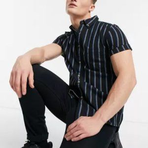 ASOS DESIGN Set regular fit cotton stripe